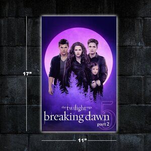 Twilight Breaking Dawn 2 movie poster - 11x17 wall art print merch Edward Bella